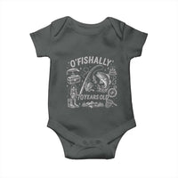 O'Fishally 70 Years Old Baby Onesie Funny Fisherman Birthday Graphic