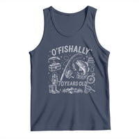 O'Fishally 70 Years Old Tank Top Funny Fisherman Birthday Graphic