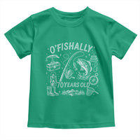 O'Fishally 70 Years Old Toddler T Shirt Funny Fisherman Birthday Graphic