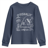 O'Fishally 70 Years Old Youth Sweatshirt Funny Fisherman Birthday Graphic