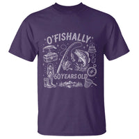 O'Fishally 60 Years Old T Shirt Funny Fisherman Birthday Graphic
