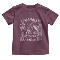 O'Fishally 60 Years Old Toddler T Shirt Funny Fisherman Birthday Graphic