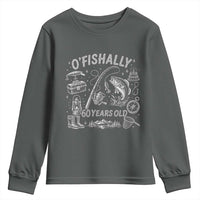 O'Fishally 60 Years Old Youth Sweatshirt Funny Fisherman Birthday Graphic