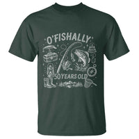O'Fishally 50 Years Old T Shirt Funny Fisherman Birthday Graphic