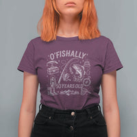 O'Fishally 50 Years Old T Shirt For Women Funny Fisherman Birthday Graphic