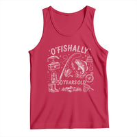 O'Fishally 50 Years Old Tank Top Funny Fisherman Birthday Graphic
