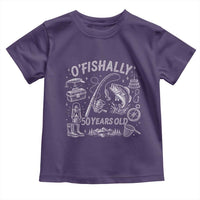 O'Fishally 50 Years Old Toddler T Shirt Funny Fisherman Birthday Graphic