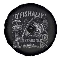 O'Fishally 40 Years Old Spare Tire Cover Funny Fisherman Birthday Graphic