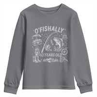 O'Fishally 40 Years Old Youth Sweatshirt Funny Fisherman Birthday Graphic