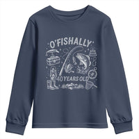 O'Fishally 40 Years Old Youth Sweatshirt Funny Fisherman Birthday Graphic