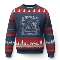 O'Fishally 30 Years Old Ugly Christmas Sweater Funny Fisherman Birthday Graphic