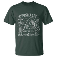 O'Fishally 30 Years Old T Shirt Funny Fisherman Birthday Graphic
