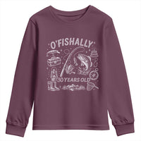 O'Fishally 30 Years Old Youth Sweatshirt Funny Fisherman Birthday Graphic