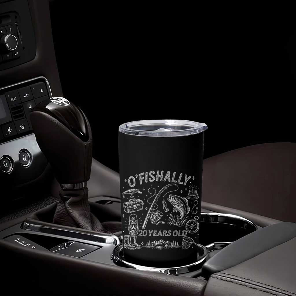 O'Fishally 20 Years Old Tumbler Cup Funny Fisherman Birthday Graphic