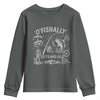 O'Fishally 20 Years Old Youth Sweatshirt Funny Fisherman Birthday Graphic