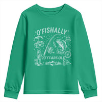O'Fishally 20 Years Old Youth Sweatshirt Funny Fisherman Birthday Graphic