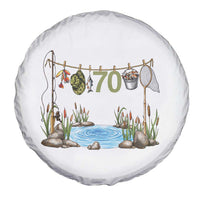 70th Birthday Fishing Spare Tire Cover Fisherman Birthday Party Gift