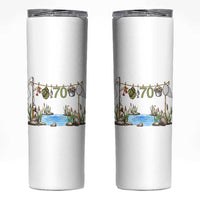 70th Birthday Fishing Skinny Tumbler Fisherman Birthday Party Gift