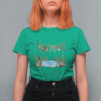 70th Birthday Fishing T Shirt For Women Fisherman Birthday Party Gift