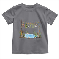 70th Birthday Fishing Toddler T Shirt Fisherman Birthday Party Gift