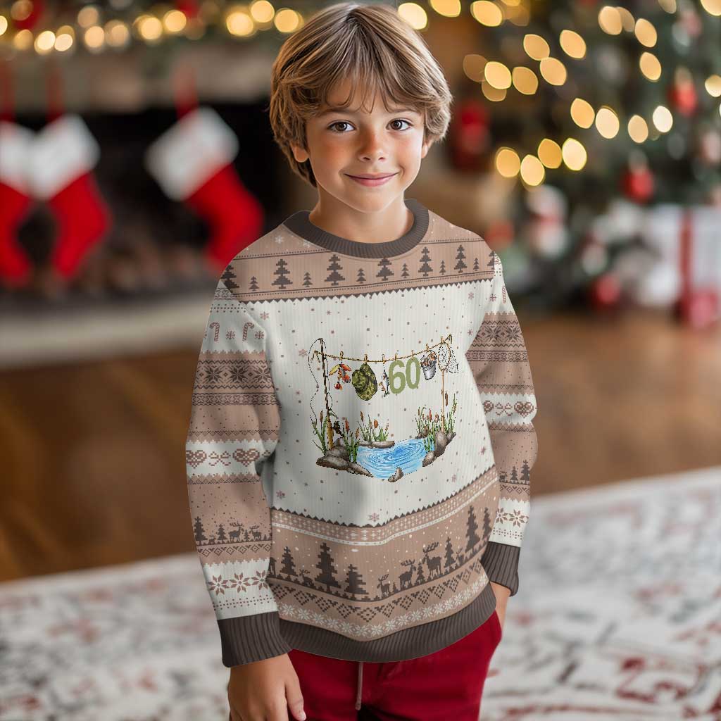 60th Birthday Fishing Ugly Christmas Sweater Fisherman Birthday Party Gift