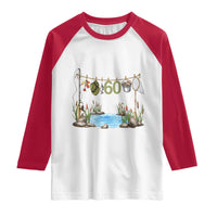 60th Birthday Fishing Raglan Shirt Fisherman Birthday Party Gift