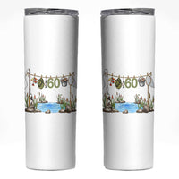 60th Birthday Fishing Skinny Tumbler Fisherman Birthday Party Gift