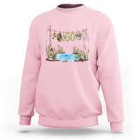 60th Birthday Fishing Sweatshirt Fisherman Birthday Party Gift
