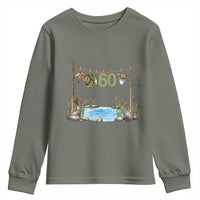60th Birthday Fishing Youth Sweatshirt Fisherman Birthday Party Gift