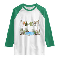 40th Birthday Fishing Raglan Shirt Fisherman Birthday Party Gift
