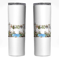40th Birthday Fishing Skinny Tumbler Fisherman Birthday Party Gift