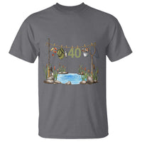 40th Birthday Fishing T Shirt Fisherman Birthday Party Gift