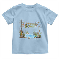 40th Birthday Fishing Toddler T Shirt Fisherman Birthday Party Gift
