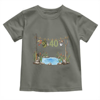40th Birthday Fishing Toddler T Shirt Fisherman Birthday Party Gift
