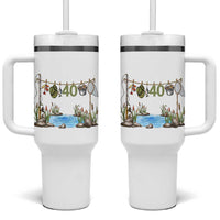 40th Birthday Fishing Tumbler With Handle Fisherman Birthday Party Gift