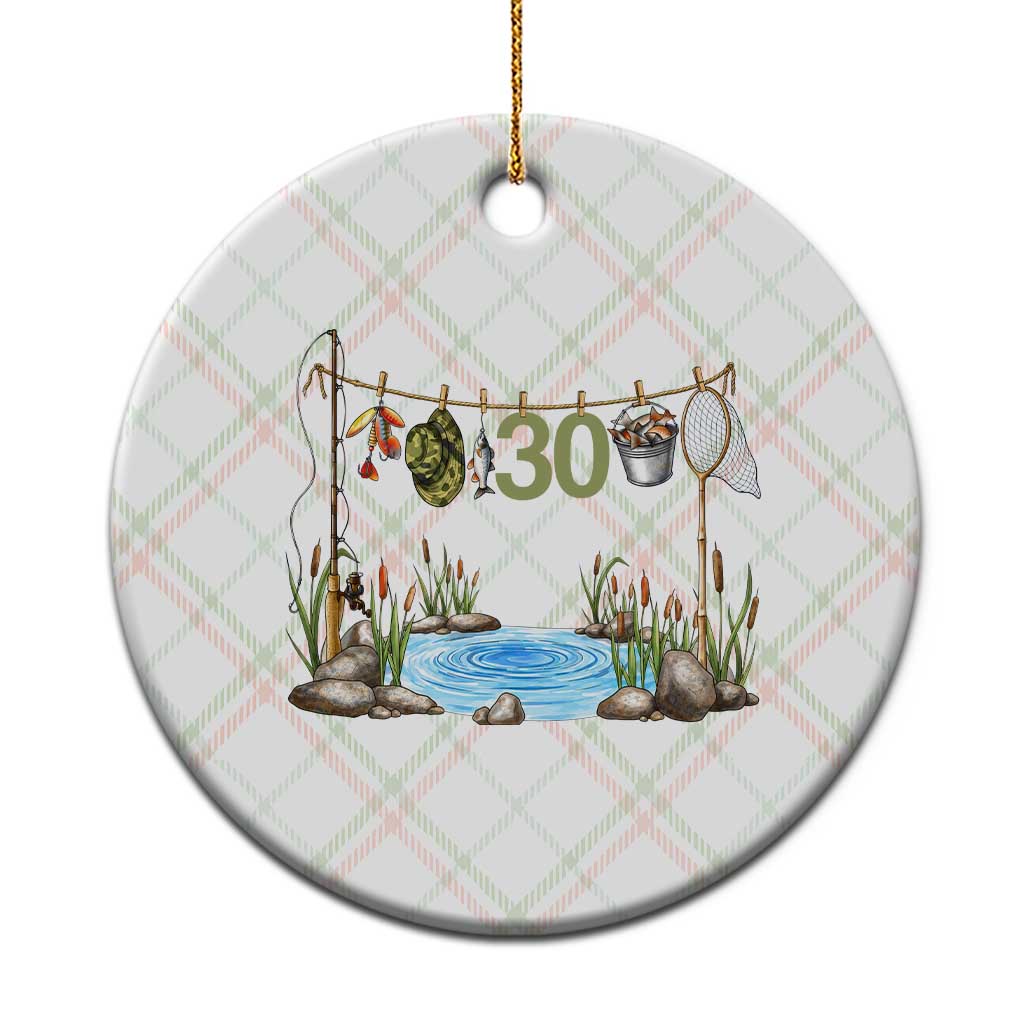 30th Birthday Fishing Ceramic Ornament Fisherman Birthday Party Gift