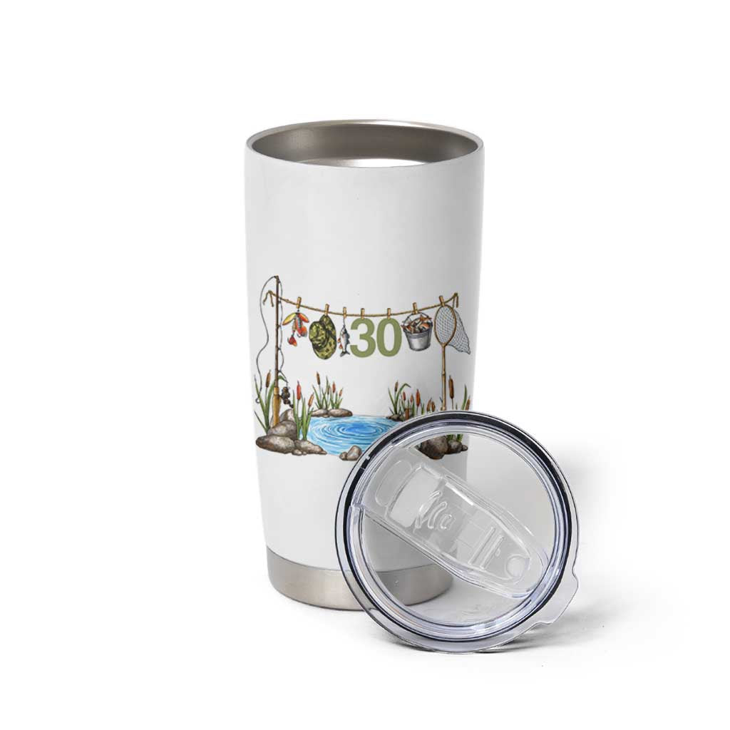 30th Birthday Fishing Tumbler Cup Fisherman Birthday Party Gift