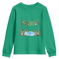 30th Birthday Fishing Youth Sweatshirt Fisherman Birthday Party Gift