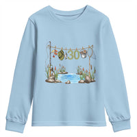 30th Birthday Fishing Youth Sweatshirt Fisherman Birthday Party Gift