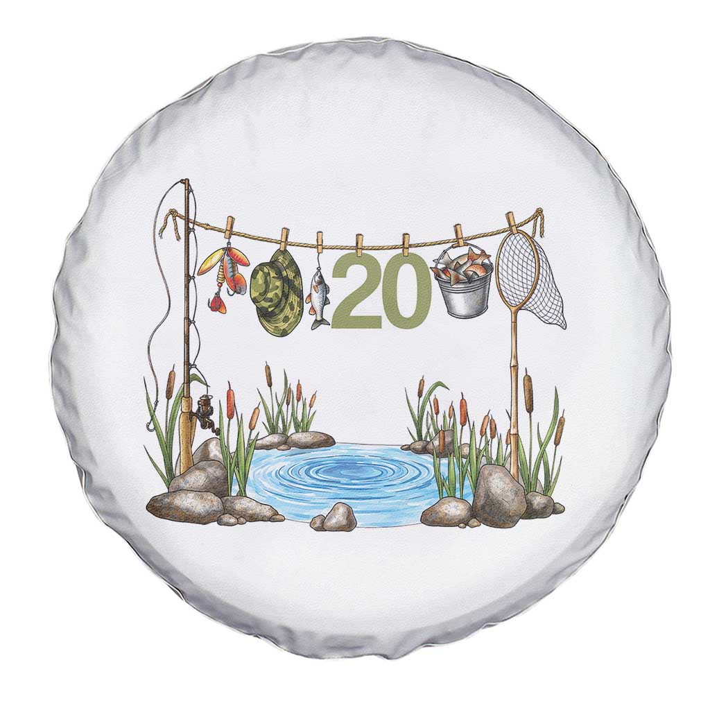 20th Birthday Fishing Spare Tire Cover Fisherman Birthday Party Gift