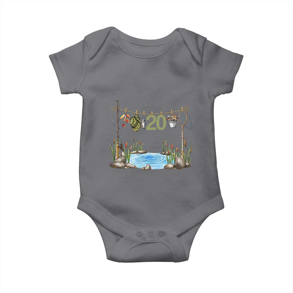 20th Birthday Fishing Baby Onesie Fisherman Birthday Party Gift