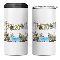 20th Birthday Fishing 4 in 1 Can Cooler Tumbler Fisherman Birthday Party Gift