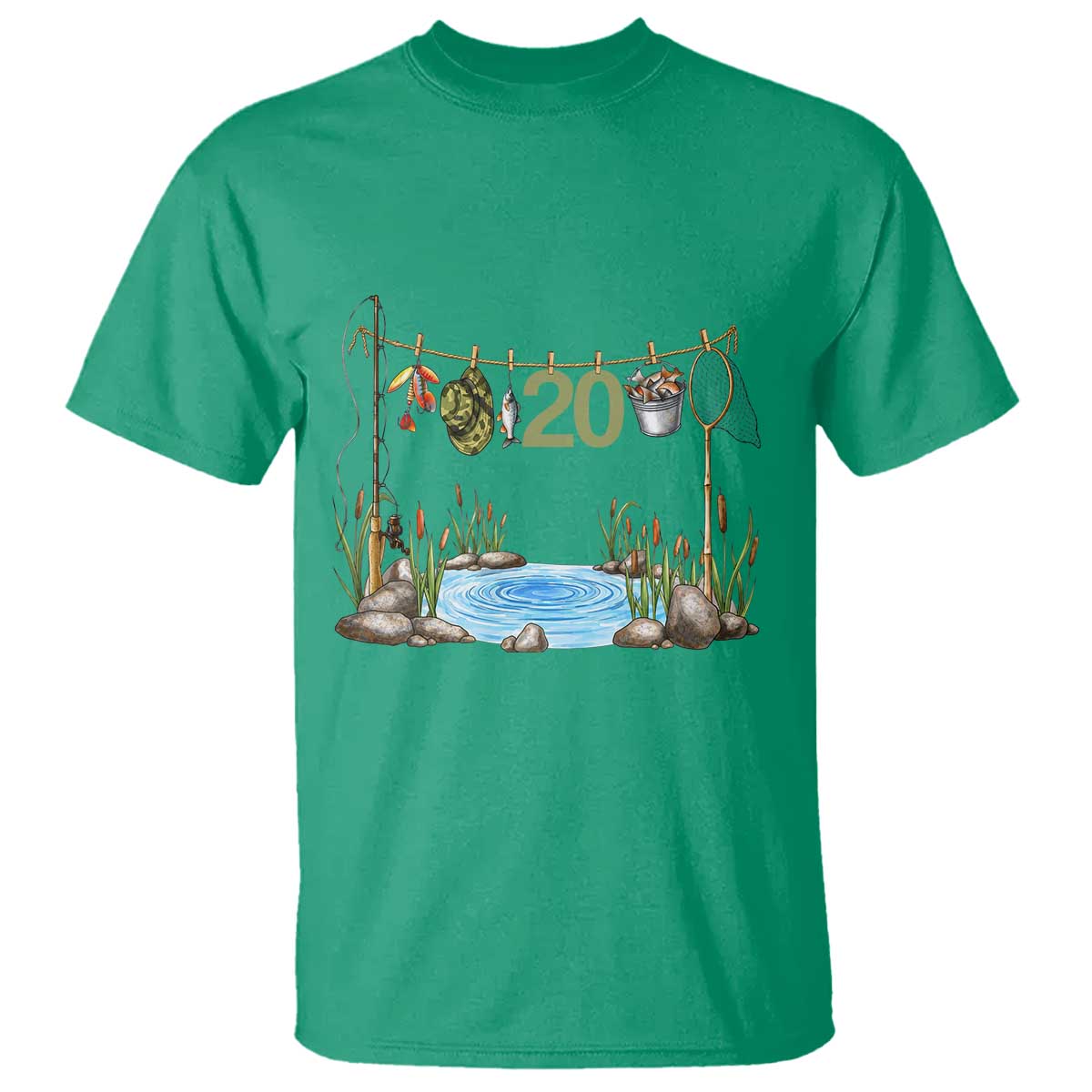 20th Birthday Fishing T Shirt Fisherman Birthday Party Gift