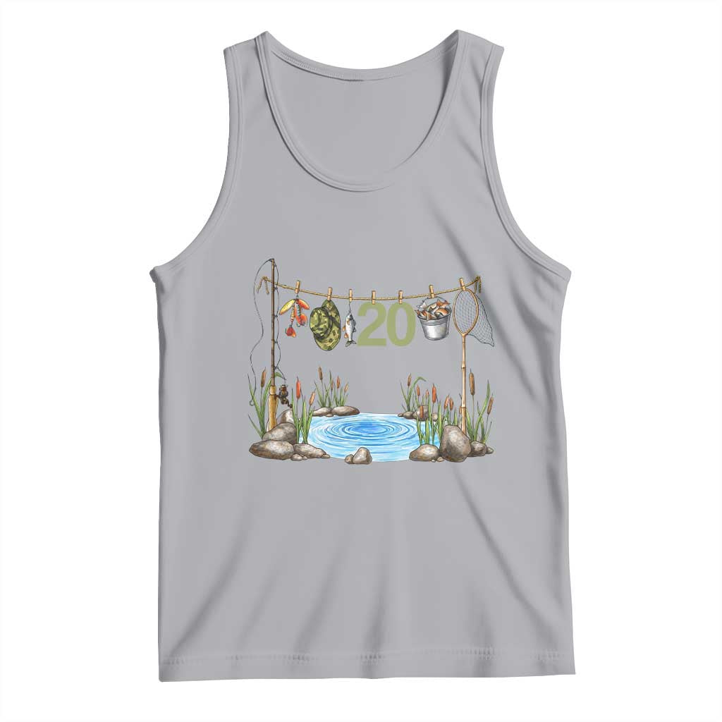 20th Birthday Fishing Tank Top Fisherman Birthday Party Gift