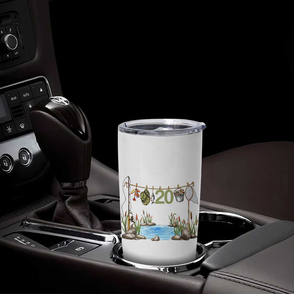 20th Birthday Fishing Tumbler Cup Fisherman Birthday Party Gift