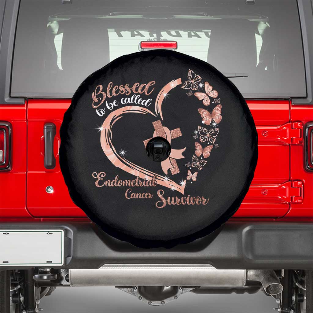 Endometrial Cancer Warrior Gift Spare Tire Cover Blessed To Be Called A Survivor