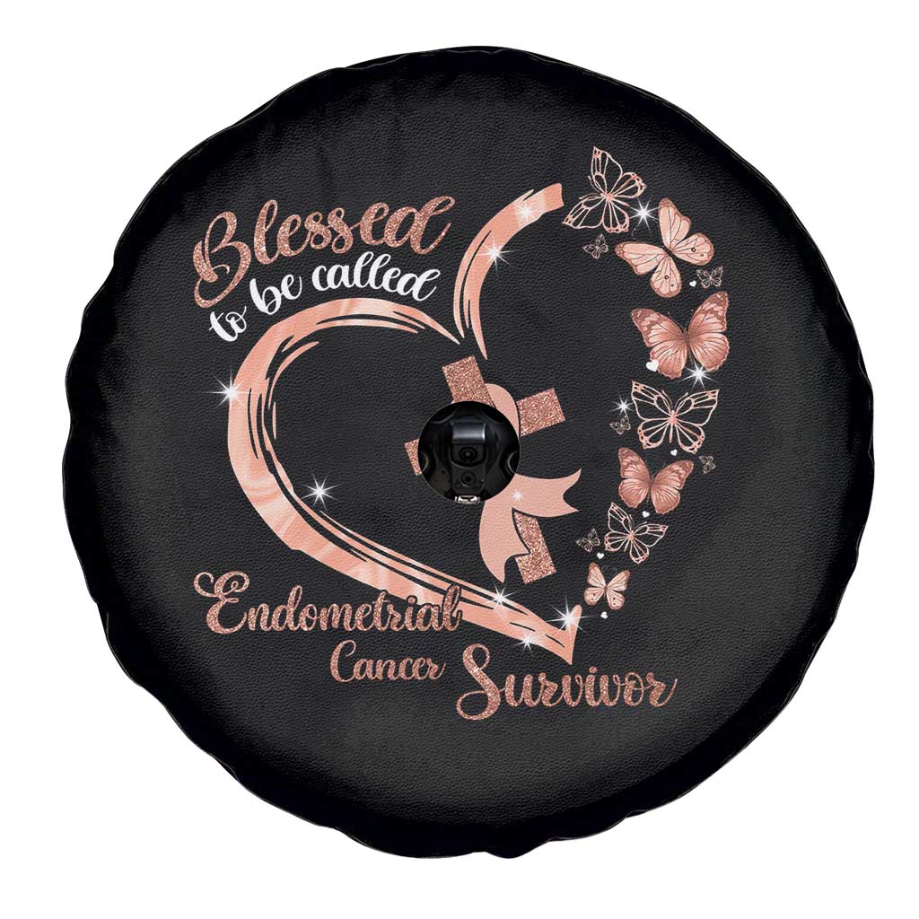 Endometrial Cancer Warrior Gift Spare Tire Cover Blessed To Be Called A Survivor