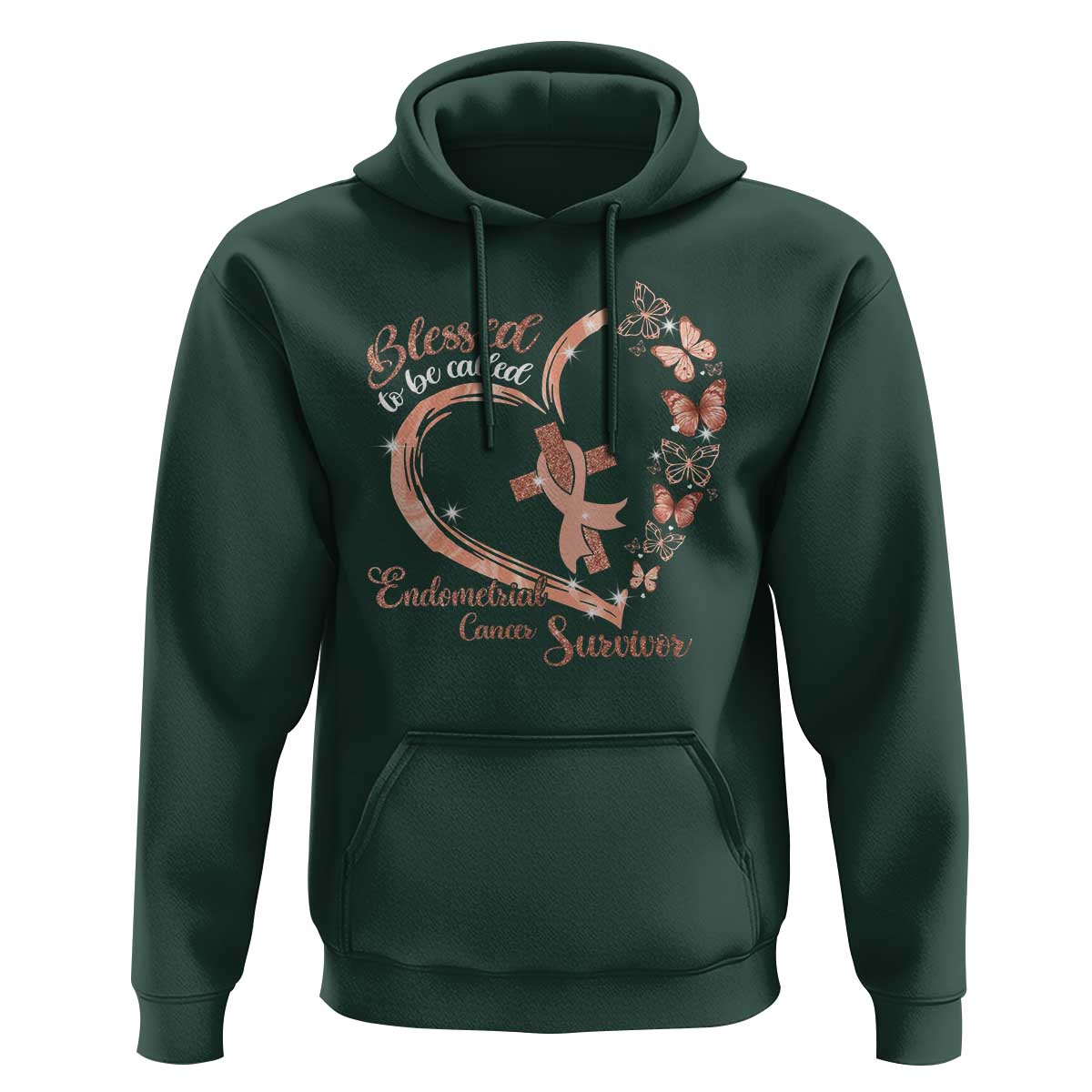 Endometrial Cancer Warrior Gift Hoodie Blessed To Be Called A Survivor