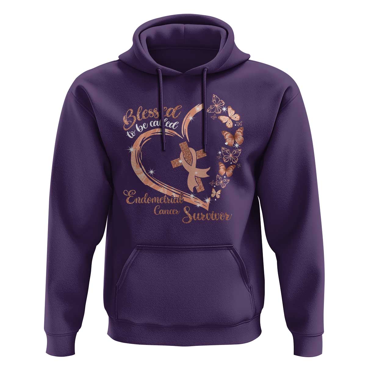 Endometrial Cancer Warrior Gift Hoodie Blessed To Be Called A Survivor