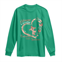 Endometrial Cancer Warrior Gift Long Sleeve Shirt Blessed To Be Called A Survivor